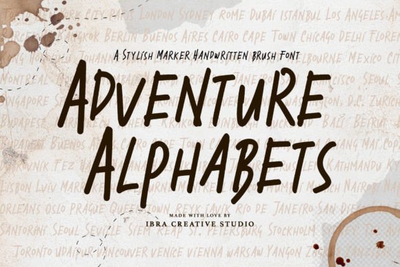 Adventure Alphabets: A Rugged Script Font for Editorial Design