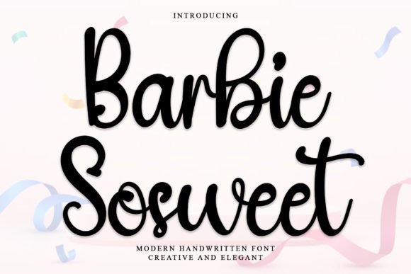 Barbie Sosweet: A Festive Script Typeface for Web Design
