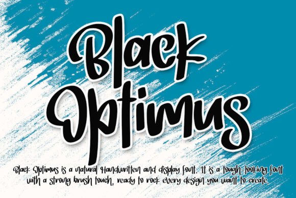 Black Optimus: A Bold Script Font for Modern Brand Identity