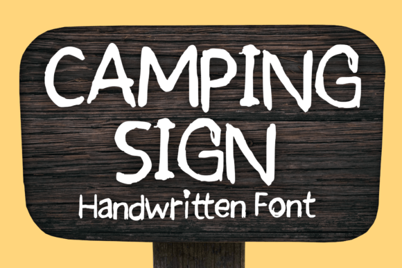 Camping Sign: A Handwritten Typeface for Editorial Warmth