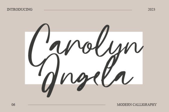 Elevate Your Brand with the Carolyn Angela Typeface