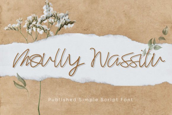 Moully Wassilu: A Romantic Script Font for Editorial Design