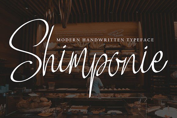 Shimponie: A Romantic Script Font for Editorial Design