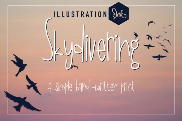 Skydivering: A Quirky Script Font for Editorial Identity