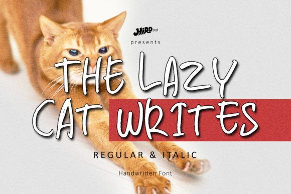 The Lazy Cat Writes: A Playful Script Font for Modern Web Design